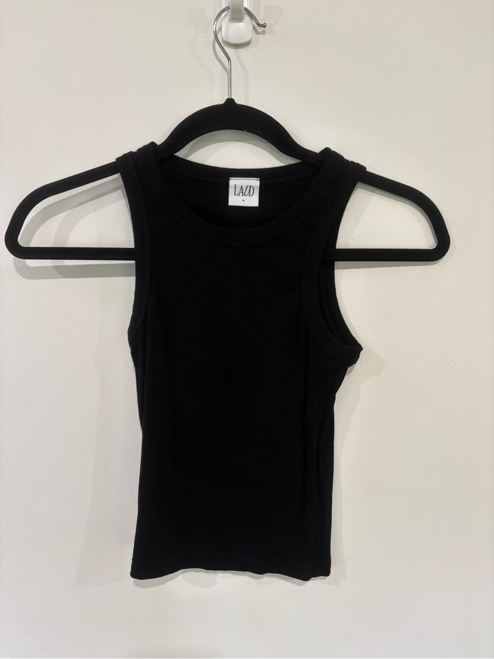 LAUD Ribbed Tank Top Black